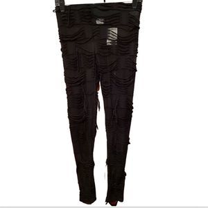 VOXX New York fringe see through leggings